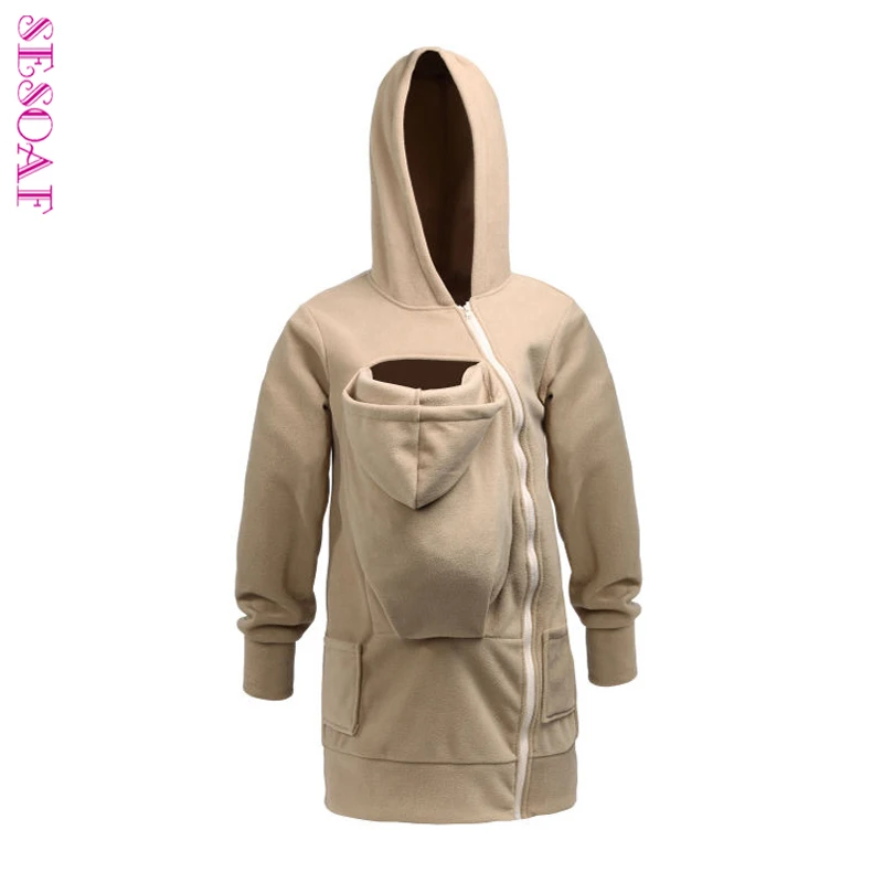 SESOAF/Детская куртка с капюшоном; пальто-кенгуру и куртка для мамы; детская одежда с капюшоном размера плюс