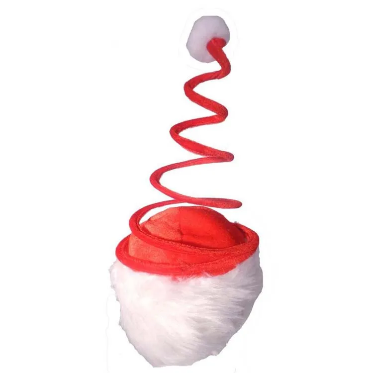 Унисекс Красный Белый Санта Клаус шляпа витая Спираль Весна шапки Косплей-реквизиты для вечеринки платье Хэллоуин Рождество