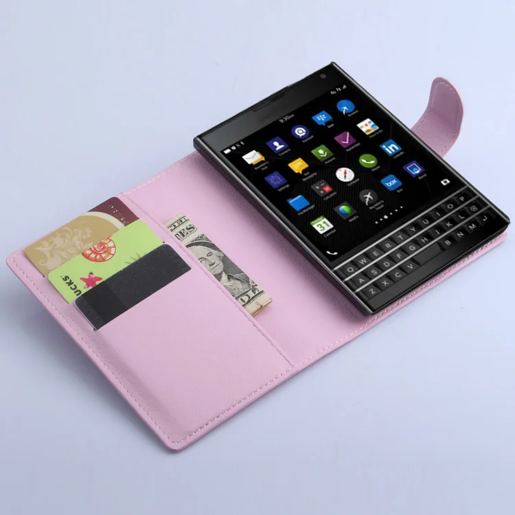 Чехол-бумажник из искусственной кожи с откидной крышкой для Blackberry Passport Q30, высококачественный чехол с функцией подставки и держатель для карт