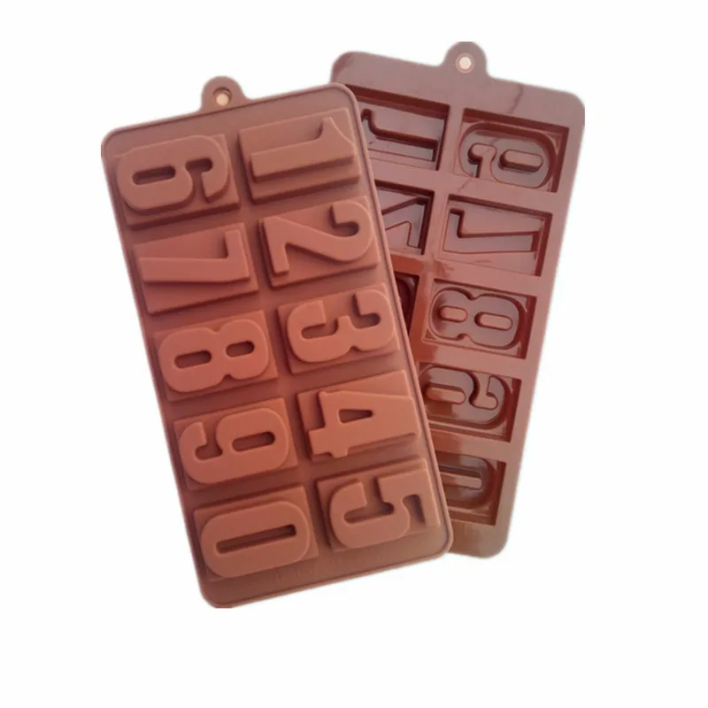 Silicone chocolate mold,cookies mold,3D Digital Shape Fondant Cake