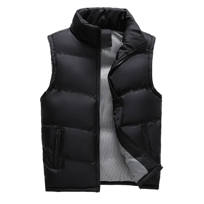 

2018 Winter Men's Sleeveless Vest Casual Cotton-Padded Photographer Coats Body Warmer Thickened Male Vests Waistcoats XCZ27