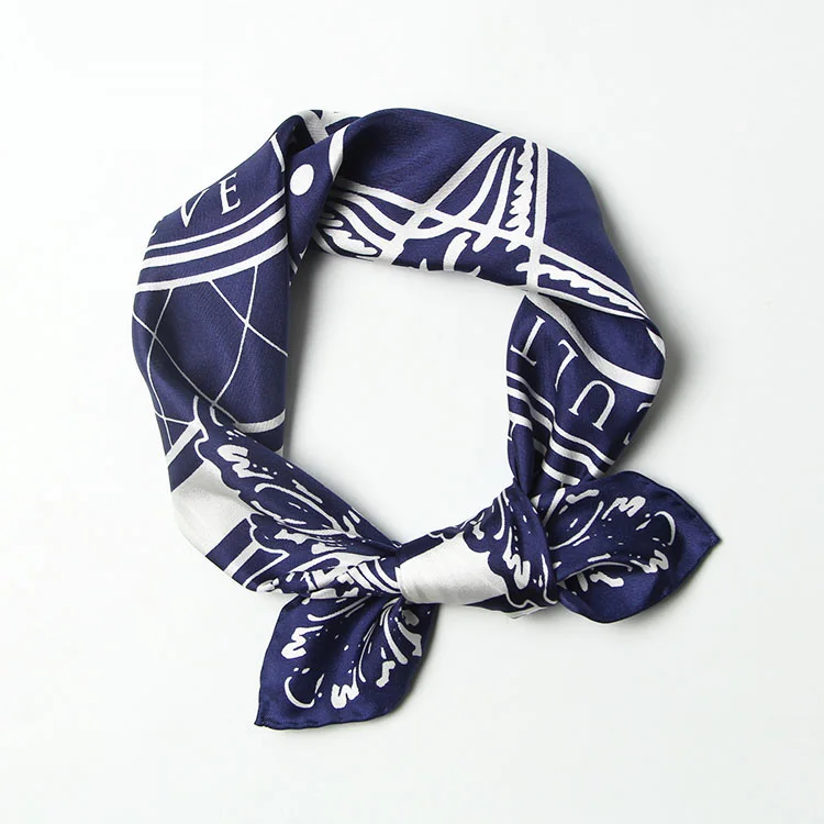 

Pure Twill Scarf Star Women Men Square Luxury Brand Scarf Neck Head Bandanna Bag Hat Accessories 55*55cm Handmade Hemming