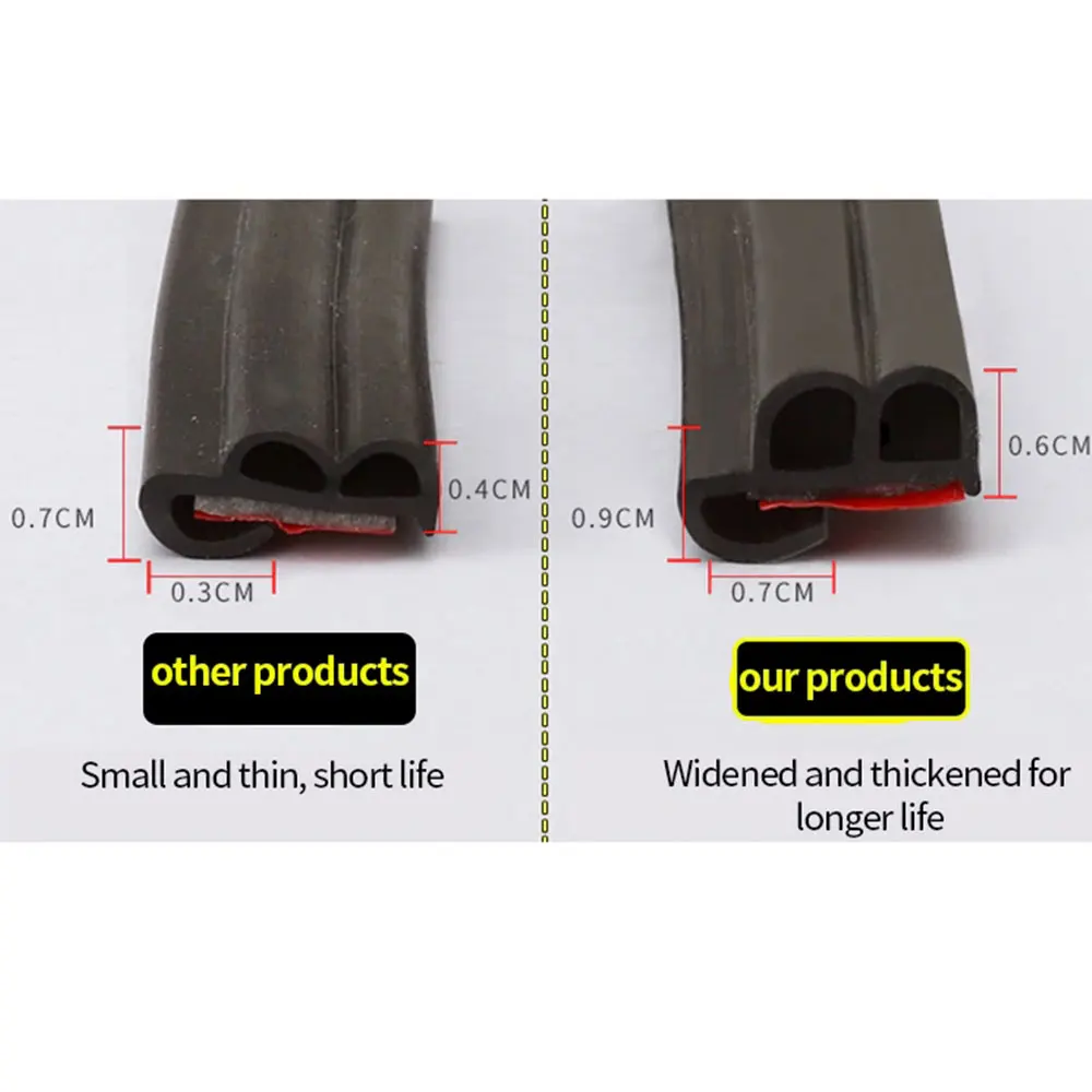 Универсальная автомобильная уплотнительная лента BJ типа, резиновый звукоизоляционный герметик, автомобильная уплотнительная лента, клейкая уплотнительная лента