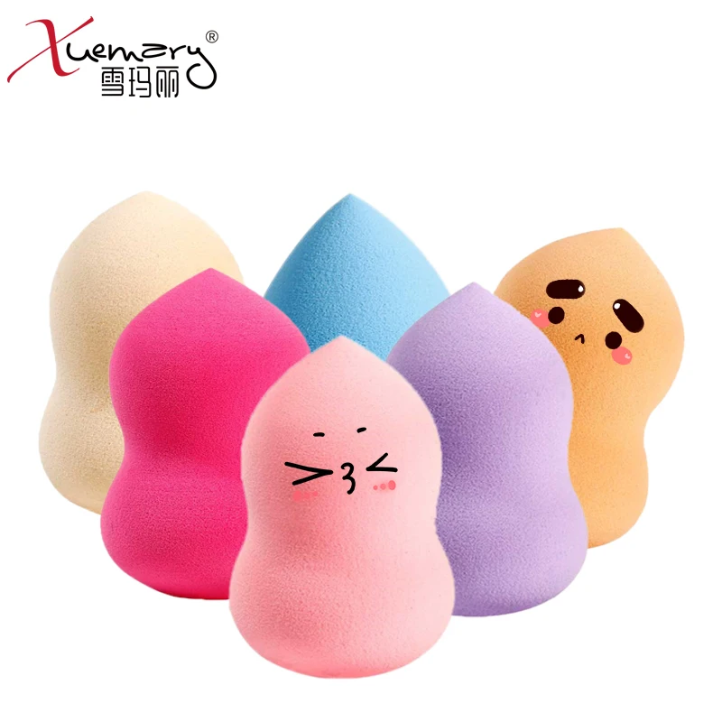 

Xuemali 1PC Makeup Beauty Foundation Sponges Face Nose Cosmetic Puff Powder Smooth Beauty Tools Puff Mini Drop Shape Egg Shape