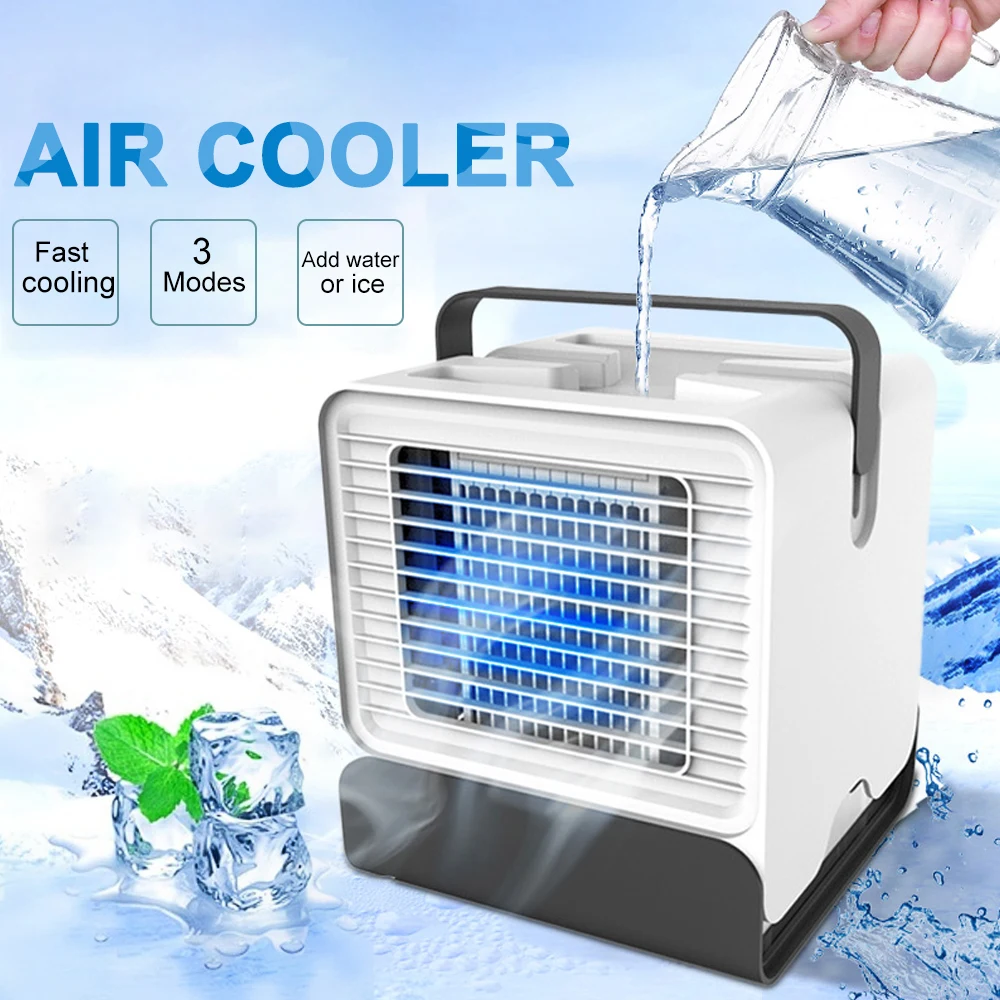 

Portable Mini Air Conditioner Cooler Fan Humidifier USB Desktop USB Air Cooler Cooling Fan For Home Office
