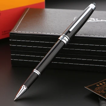 

1PC High-end Pimio 912 Rolleball Pen Luxury Silver Clip Black Metal/sign/gift/writing Pens with an Original Gift Case