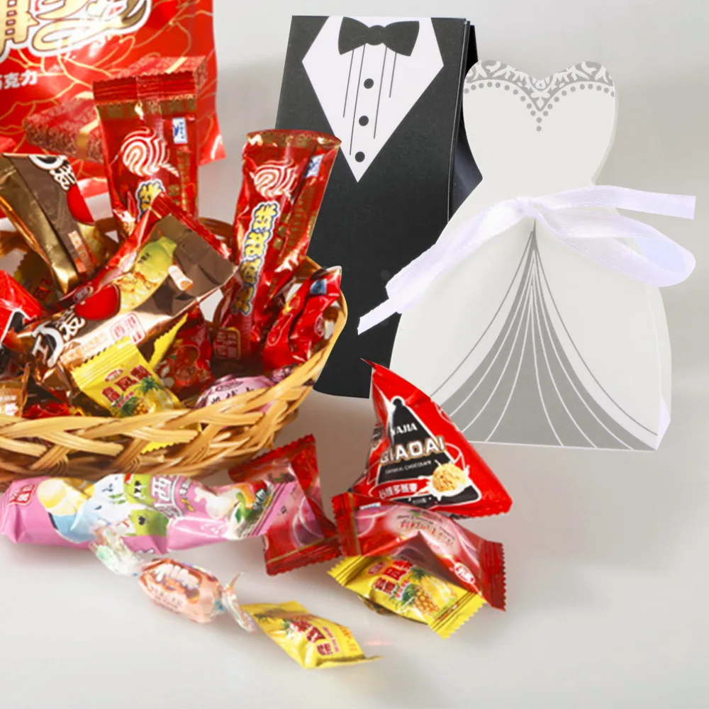 50 шт./компл. свадебное украшение невесты жениха конфеты Коробки для свадебных сувениров и подарков Бумага для Mariage Свадебные украшения