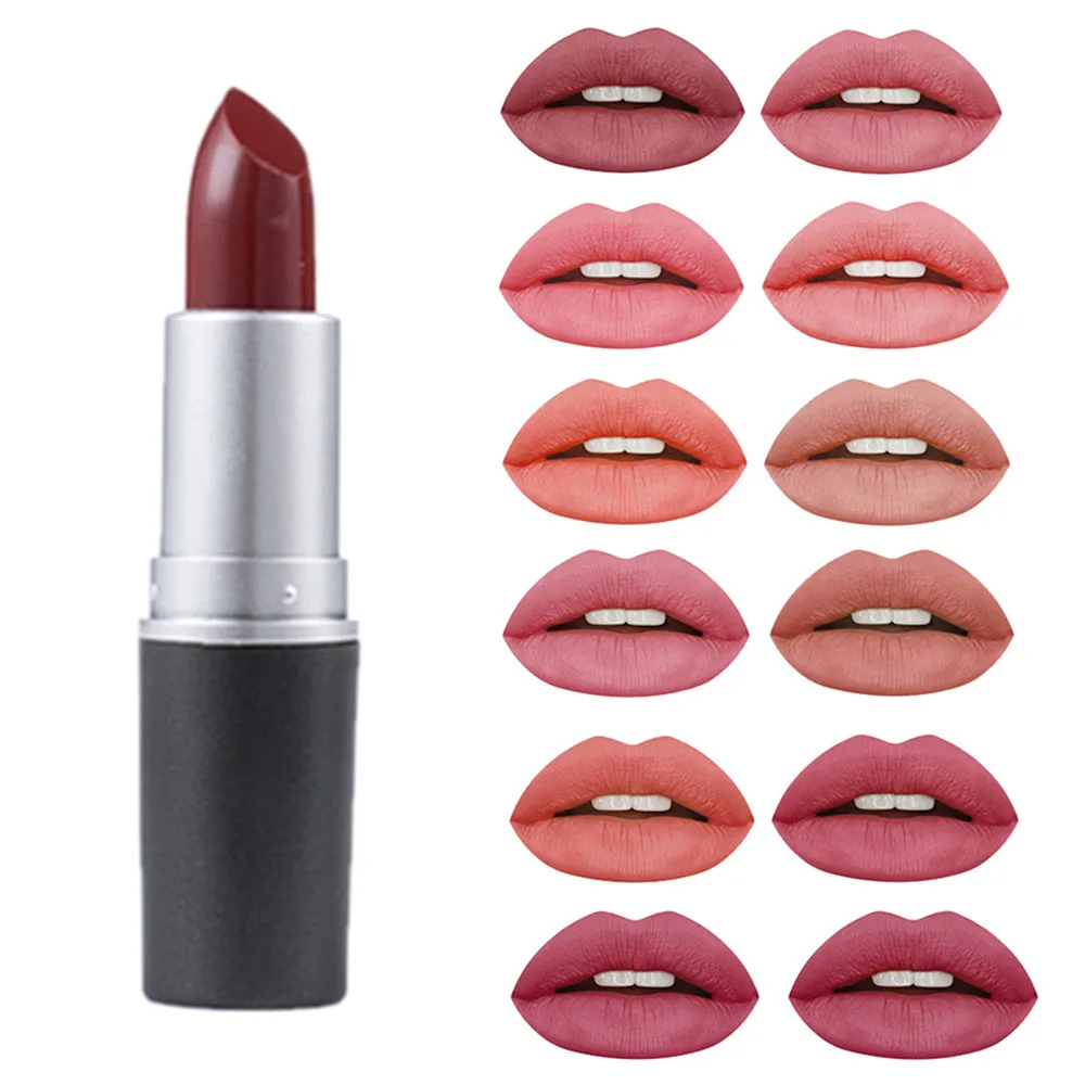 

waterproof 1PC Lipstick Waterproof Long Lasting Matte Lipstick Cosmetic Beauty Makeup Gift European and American bullets Z0425