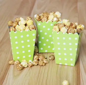 

Popcorn food carton color wave point snack bag disposable Birthday wedding dinner party supplies 1000pcs DHL Free