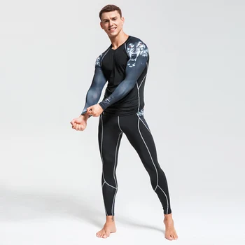 

Men's Long johns Winter Thermal Underwear Men's sportwear Fitness Quick-drying Compression Sports MMA Rashgard Male S-4XL