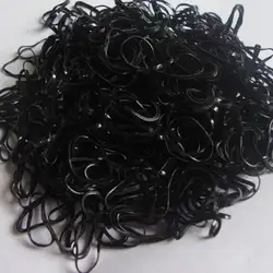 10New 5 шт. 2 компл. черной эластичной резинкой волос галстук косы волосы кольцо веревки связывают инструмент прическа