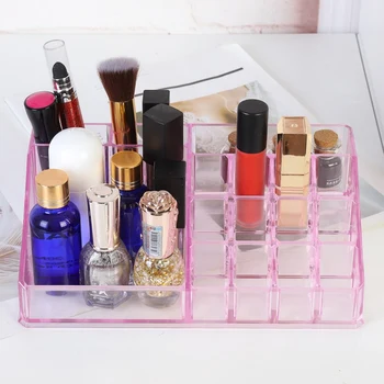 

Transparent Cosmetic Lipstick Storage Box Nail Polish Lip Gloss Desktop Storage Box Jewelry Storage Container Supplies