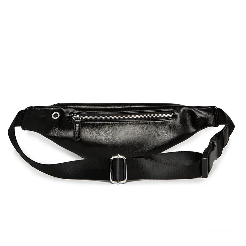الرجال Bumbag حزمة مراوح الورك حقيبة Banano دي Cintura الموز الخصر حزمة بو الجلود أسود صغير ضيق حزام حبل حقيبة صغيرة حقيبة صدر للرجال