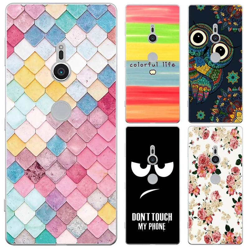 

Phone Case For Sony Xperia XZ2 5.7-inch/ Sony Xperia XZ2 Compact Fashion Design Art Painted TPU Silicone Soft Case Phone Shell
