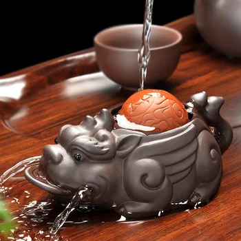 

Handmade Tea pet Purple sand Cute Buddha statue Tea play Little monk Tea accessories Fashion car decoration Lucky Toad Boutique