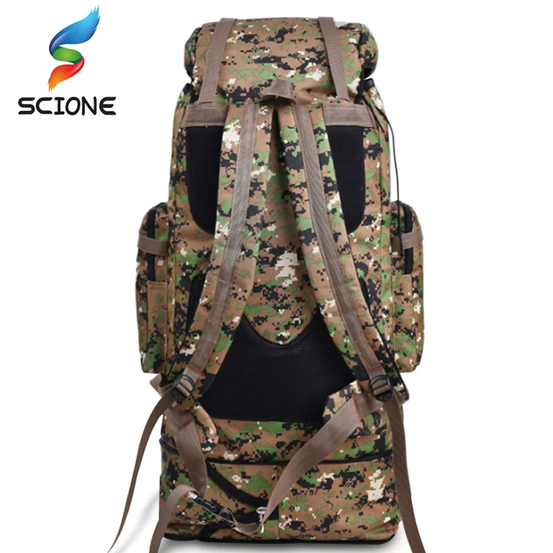 100L Large Capacity Outdoor Tactical Backpack Mountaineering Camping Hiking Military Molle Water-re