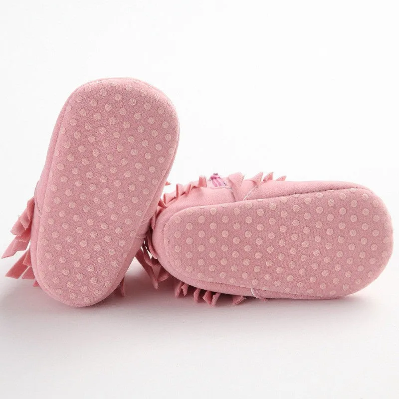 Мокасины Moccs для новорожденных мальчиков и девочек дети кисточкой Prewalker, обувь для новорожденных малышей на мягкой подошве
