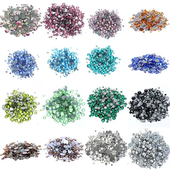 

1000pcs Mixed Size SS6 to SS30 Hot Fix Rhinestones Crystal AB Flatback Glass Hotfix Rhinestone Glass Strass For Garment B0972