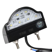 Buy Universal Waterproof License Plate Light for Trailer Truck   Number Plate LED 12/24V Lamp Bulbs Auto Signal Lights Free Shipping