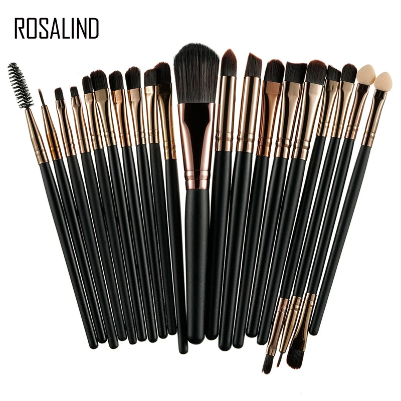 

ROSALIND New 20PCS/Set Make up Brushes For Tint Eye Shadow Foundation Eyebrow Lip Face Brush Cosmetic Tools Women Beauty Kit
