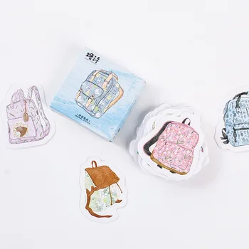 

45 Pcs/pack Go To School Mini Paper Label Stickers Diy Diary Album Stick Decor Stationery Stickers
