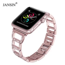 Браслет JANSIN из нержавеющей стали ремешок для Apple Watch 38 мм 42 мм 40 мм 44 мм iWatch серия 5 4 3 2 1 ремешок Женский ремешок для часов