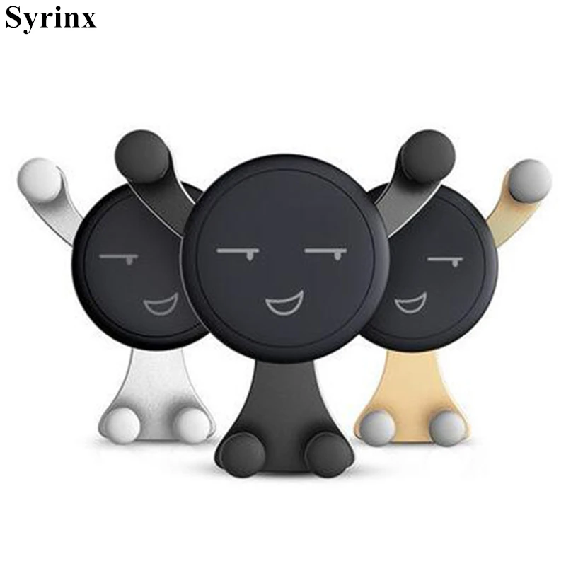 

SYRINX Car Phone Holder GPS Stand Gravity Stand For Phone in Car Holder Stand No Magnetic For iPhone X Xiaomi Smile face support