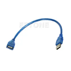 23 см короткий USB 2,0 женщина к мужской удлинитель шнур синий