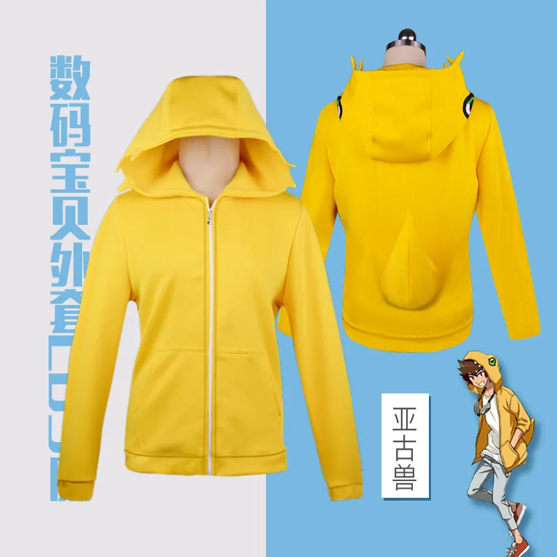 Аниме! Digimon Монстр габумон Agumon Piyomon Palmon Gomamon Tailmon мультфильм милое Пальто Косплей
