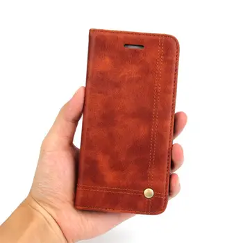 

Cell Phone Cases For Apple iPhone 5 SE PU Leather Cover Retro Crazy Horse Flip Case Card Holders Mobile Phone Bag For iPhone 5S