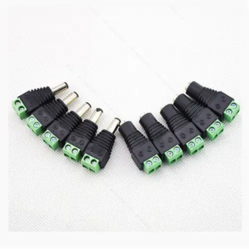 10X Male Female 2.1x5.5mm DC Power Plug Jack Adapter Wire Connector for CCTV JG 10X Male Female 2.1x5.5mm DC Power Plug Jack Adapter Wire Connector for CCTV JG