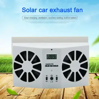 

Interior Auto Air Vent Solar Powered Cool Fan Ventilation System Dual-Fan Ventilator Solar Automobile Accessories Mini Fan