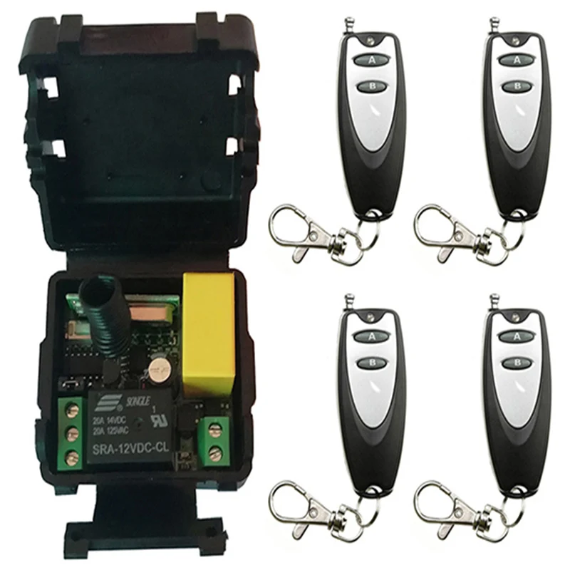 

AC 220 V 1CH 10A Relay RF Wireless Remote Control Switch Wireless Light Switch ; Receiver+Transmitter Garage Door lamp/ window