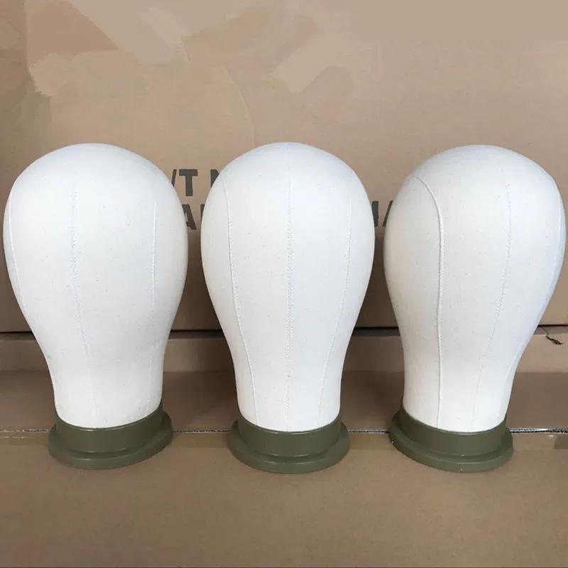 24"Poly Head Canvas Block Head Hair Extension/Weft/Wig Display Style