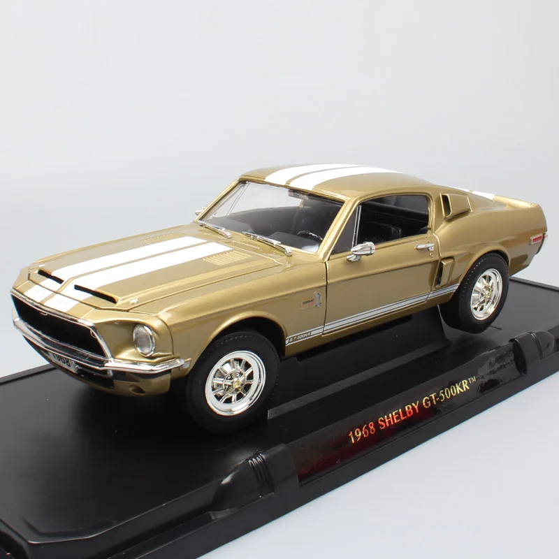 Дорога Подпись Винтаж 1968 Ford Shelby Mustang GT-500KR мышечная гонка литья под давлением 1 18 масштаб металлическая модель автомобилей и транспортных средств игрушка Реплика