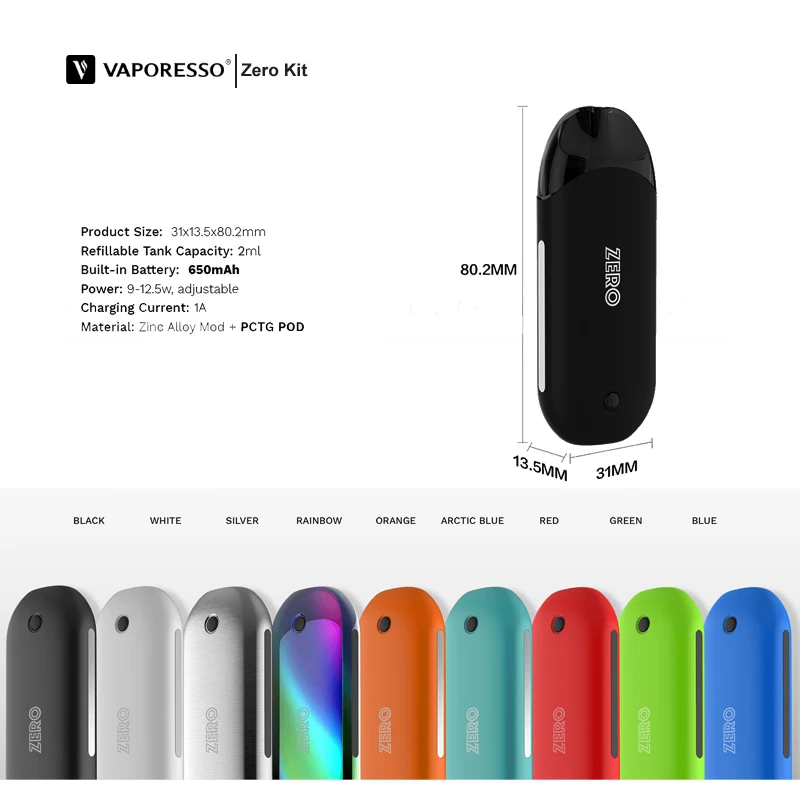 Billige Freies geschenk!! vaporesso Renova Null Vape Pod System CBD 2ml Nachfüllbar Tank mit 650mAh Gebaut in Batterie 12,5 W power Vaporesso Vape