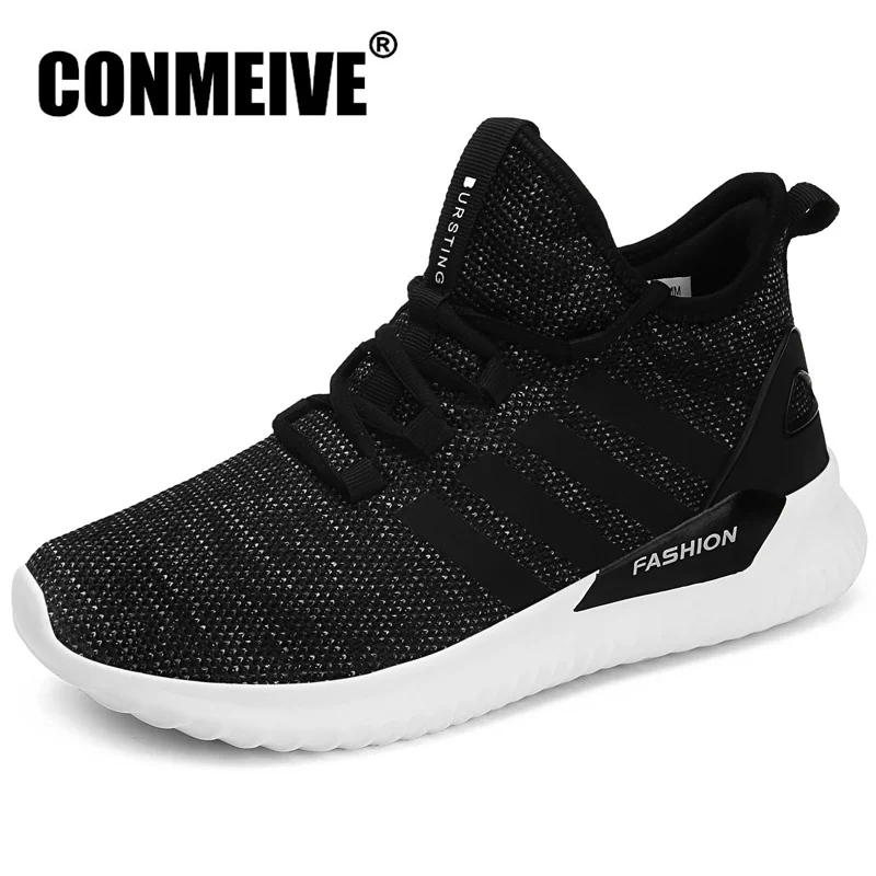 

Autumn Winter Fashion Designer Black Sneakers Breathable Casual Mens Shoes Lace-up Man Trainers Brand Luxury Hot Sale Shoes Men