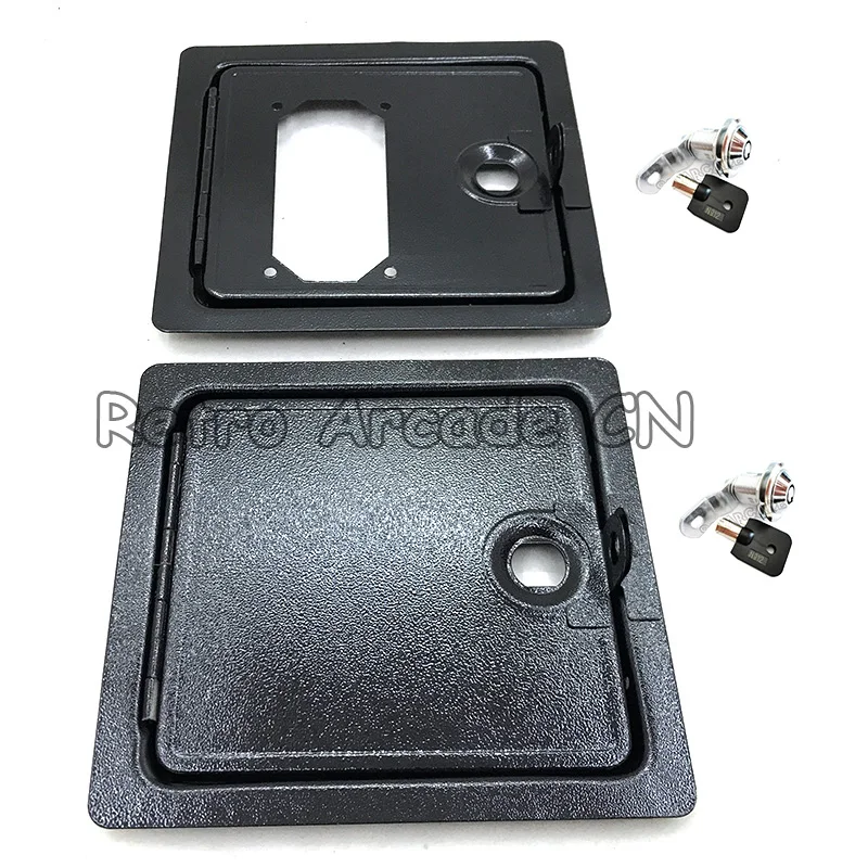 

1 set game accessory iron door coin door arcade coin up & down door with 2 pcs 22mm CAM lock Arcade cabinet parts