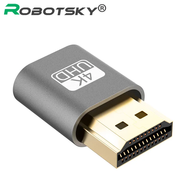 4K HDMI виртуальный дисплей eat пустышка разъем эмулятор отображения VGA адаптер DDC