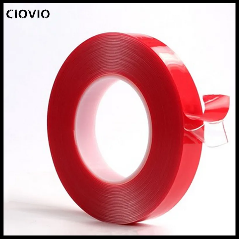 

Transparent Double Sided Tape Household Wall Hangings Adhesive Glue Tapes Car Sticker Auto Adhesive Tape 15mmX3m, 30mmX3m