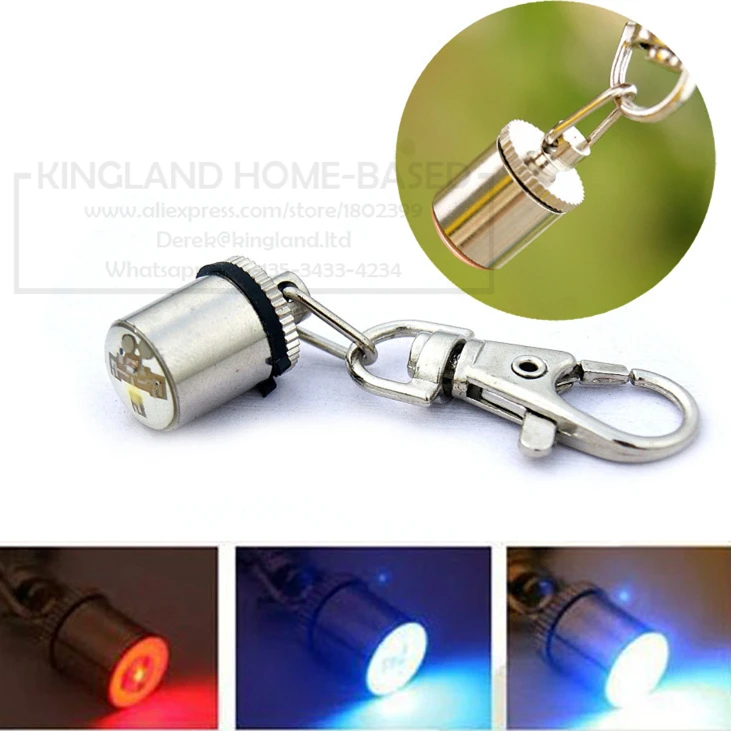 1Pc Cute Keychain Style Safety Flashing LED Light Pet Dog Collar Signal