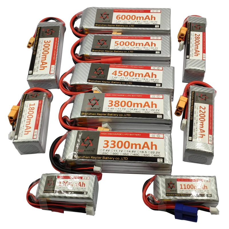RC игрушка Lipo батарея 6S 22 2 V 30C 1300mAh 1800mAh 3000mAh 3500mAh 4500mAh 5200mAh 6000mAh для автомобиля