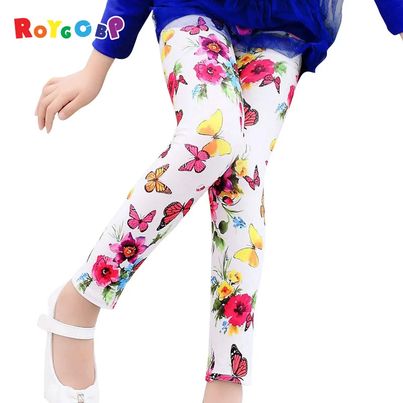 Леггинсы с цветочным принтом для девочек|girls pants|children pantsgirls leggings |
