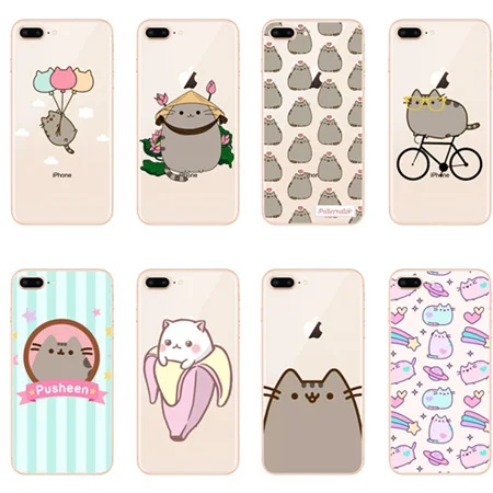 Mexemina Pusheen cute funny lovely Cat Hard Phone Case for Apple iPhone X 8 7 6 6s Plus | Мобильные телефоны и аксессуары