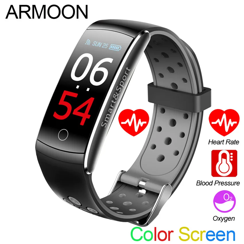 Smart Bracelet Q8S Heart Rate Smart Band Sleep Monitor Fitness Tracker Blood Pressure Watch Waterproof Color Screen Sports Band