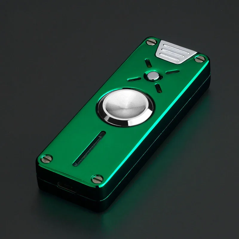 

2019 New USB Charging Rechargeable Electronic Plasma Windproof Lighter Dual Arc Hand Spinner Lighter Gyro Toy Fingertip Lighter