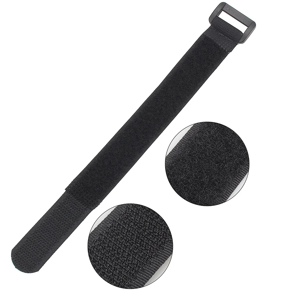 10pcs Nylon Hook and Loop Strap Cable Ties 20/30/45/50/60cm Length 2cm Width Self-adhesive Reusable Cord Tidy PC TV Organizer