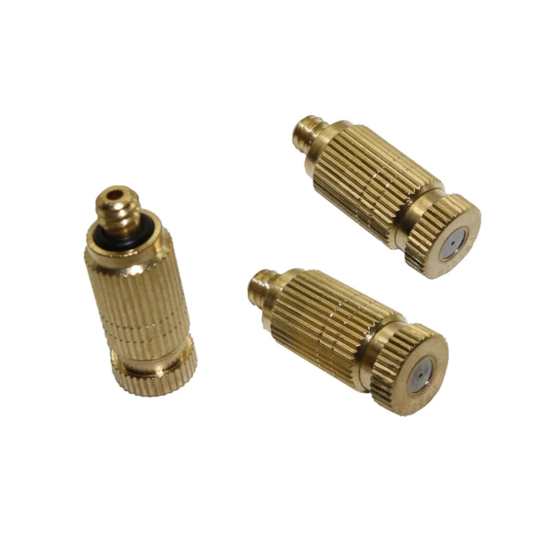 

3pcs Copper Spray Nozzle Humidifier Nozzle 3/16 Connector Vegetable Irrigation Fountain 0.1-0.7mm Gardening Accessories