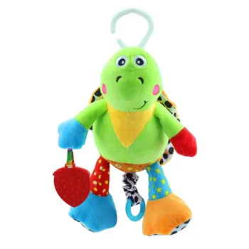 

Baby Cute Plush Music Animal Turtle Bed Trailer Hanging Toys Fun Children Kids Rattles Toys