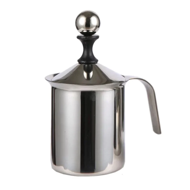 

400 ml Double Layer Filter Manual Milk Coffee Maker Milking Device Foamer Kitchen Restaurant And Bar Supplies Practical